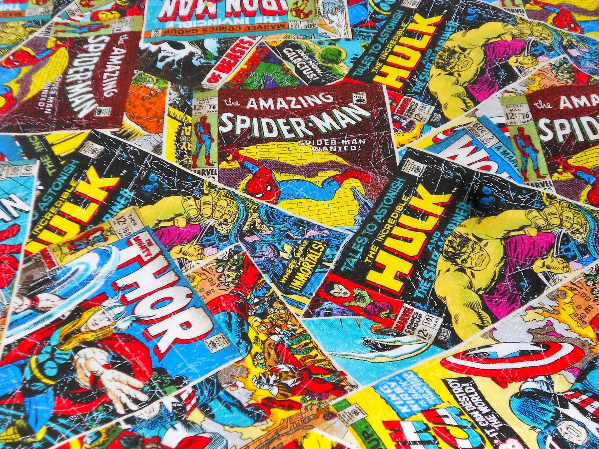 A Pile Of Comic Books On The Floor