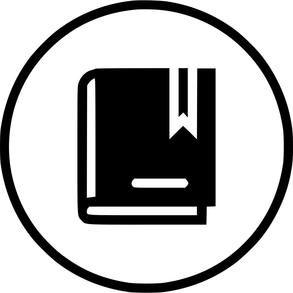 Book Icon Blackand White PNG