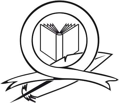 Book Logo Blackand White PNG