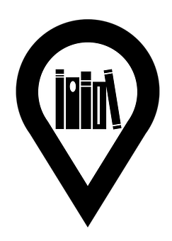 Book Lover Heart Pin Icon PNG
