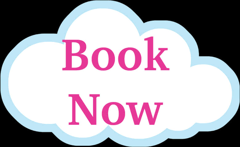 Book Now Cloud Graphic PNG