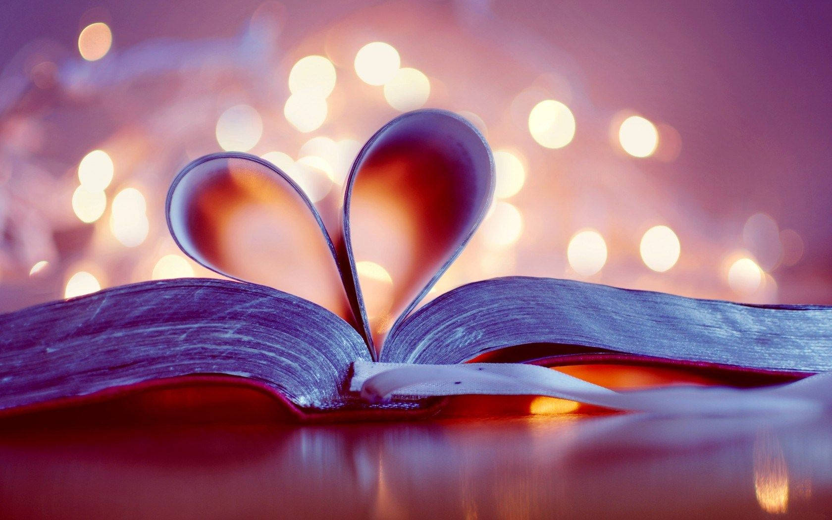 Book Of Love With Heart Wallpaper