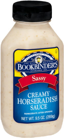 Bookbinders Creamy Horseradish Sauce Bottle PNG