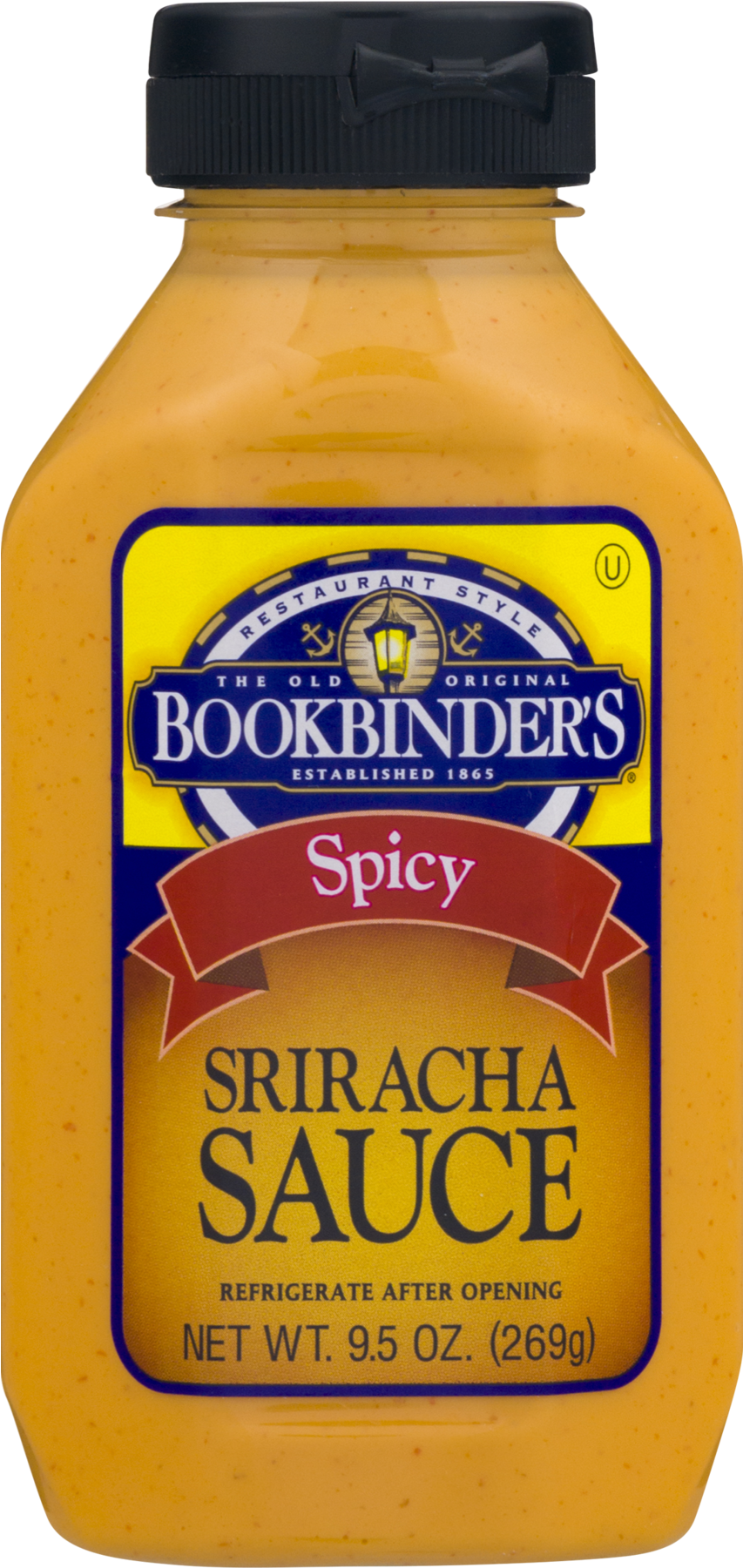 Bookbinders Spicy Sriracha Sauce Bottle PNG