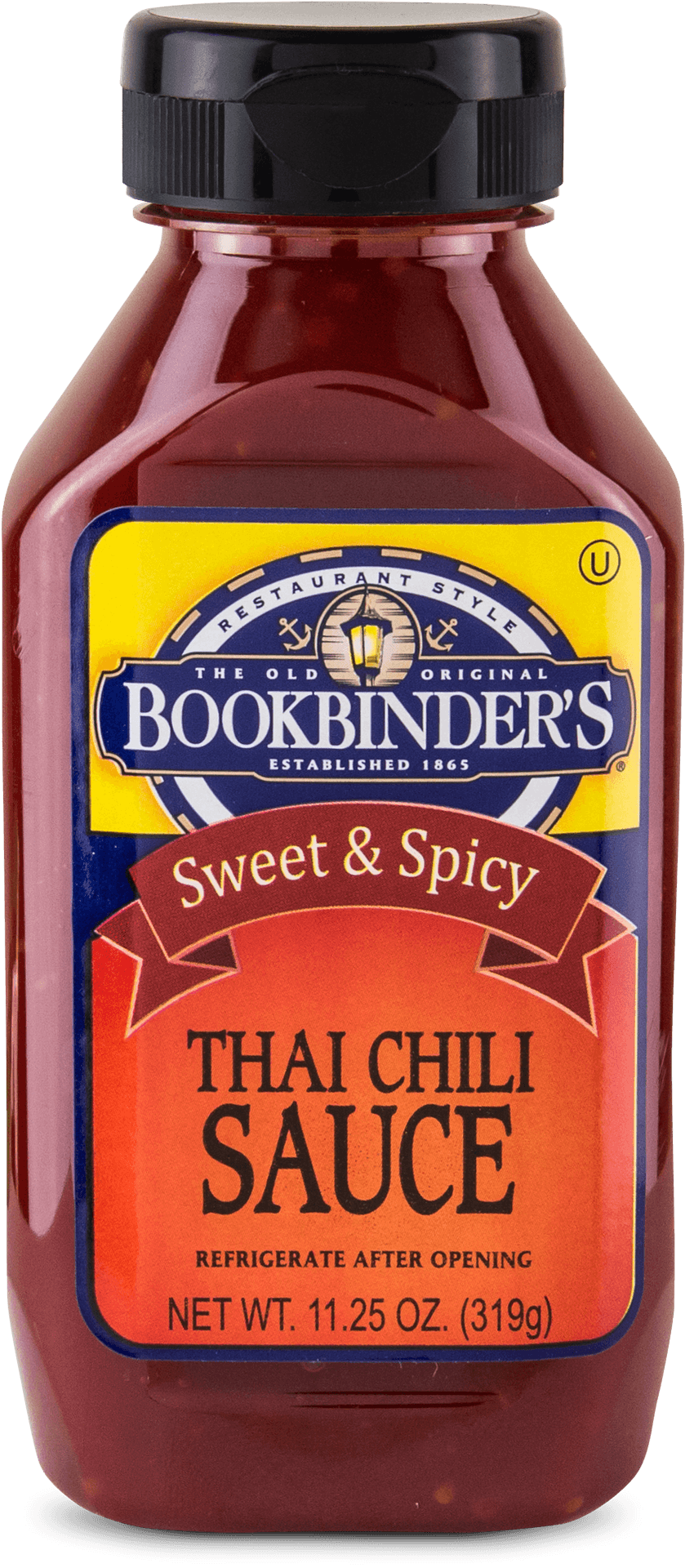 Bookbinders Thai Chili Sauce Bottle PNG