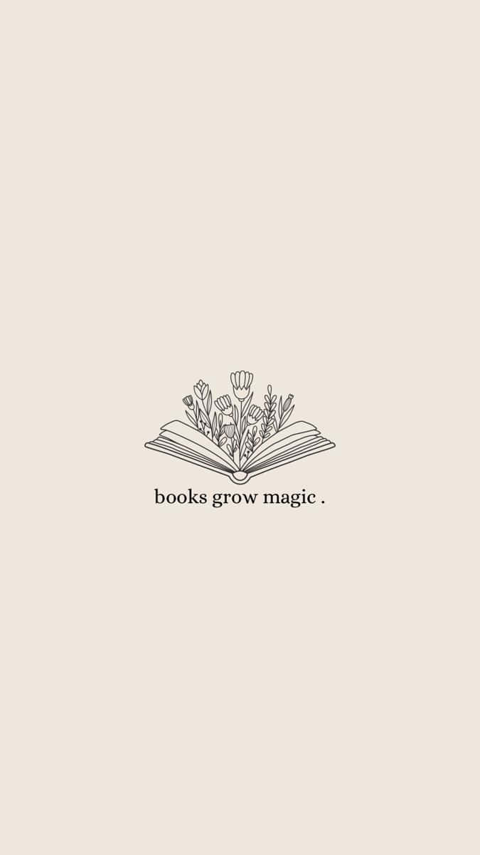 Books Grow Magic_ Illustration Wallpaper