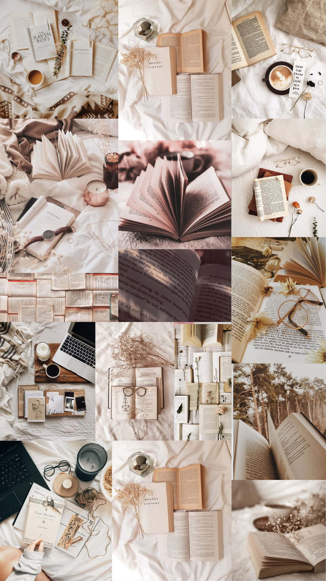Books Iphone Aesthetic Collage Wallpaper