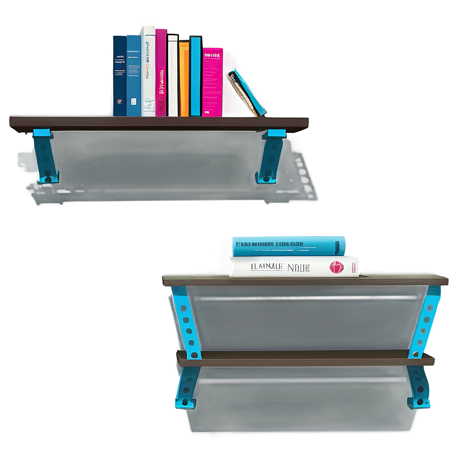 Books On Floating Shelf Png 19 PNG
