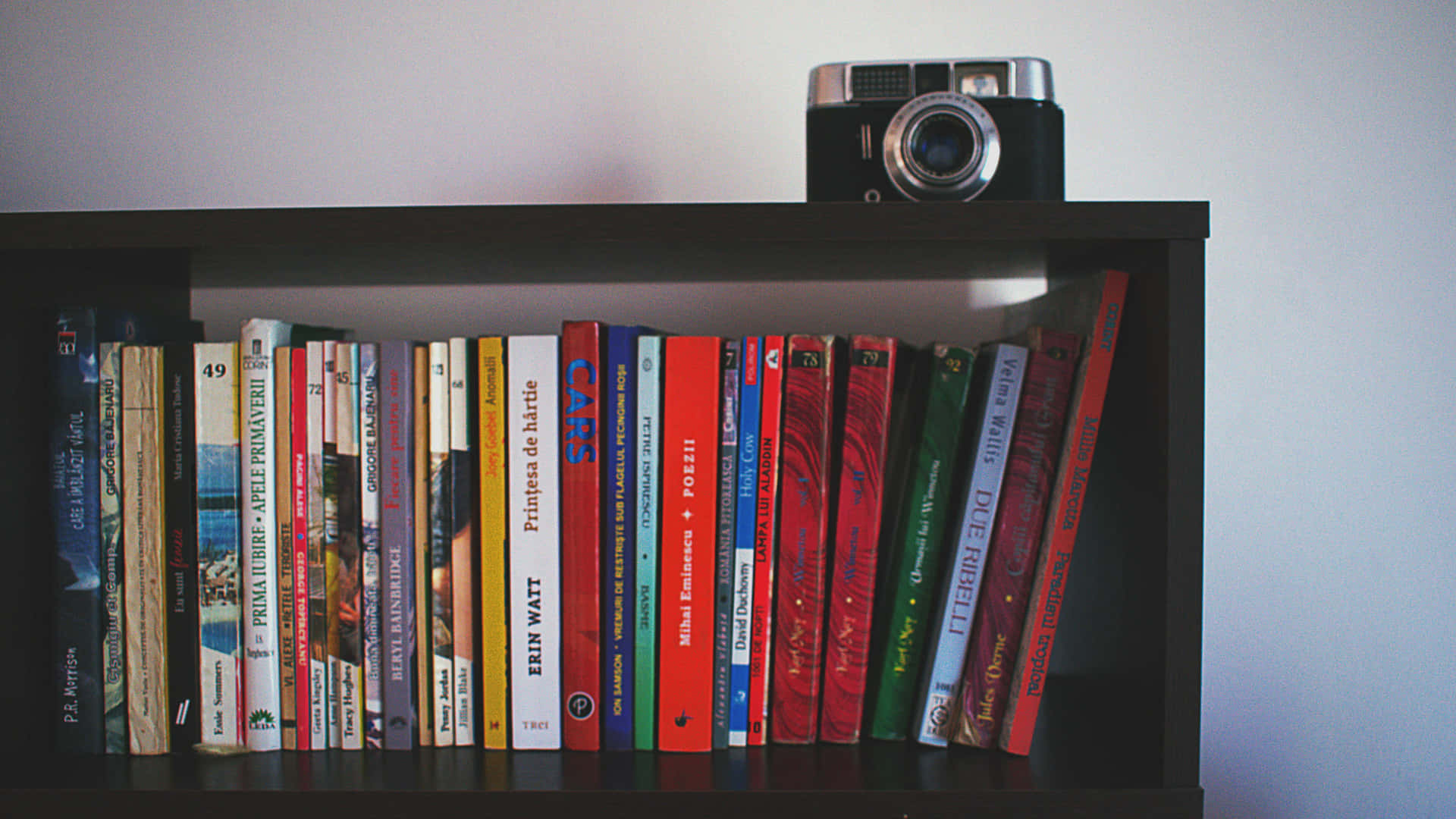 A Book Shelf With Books