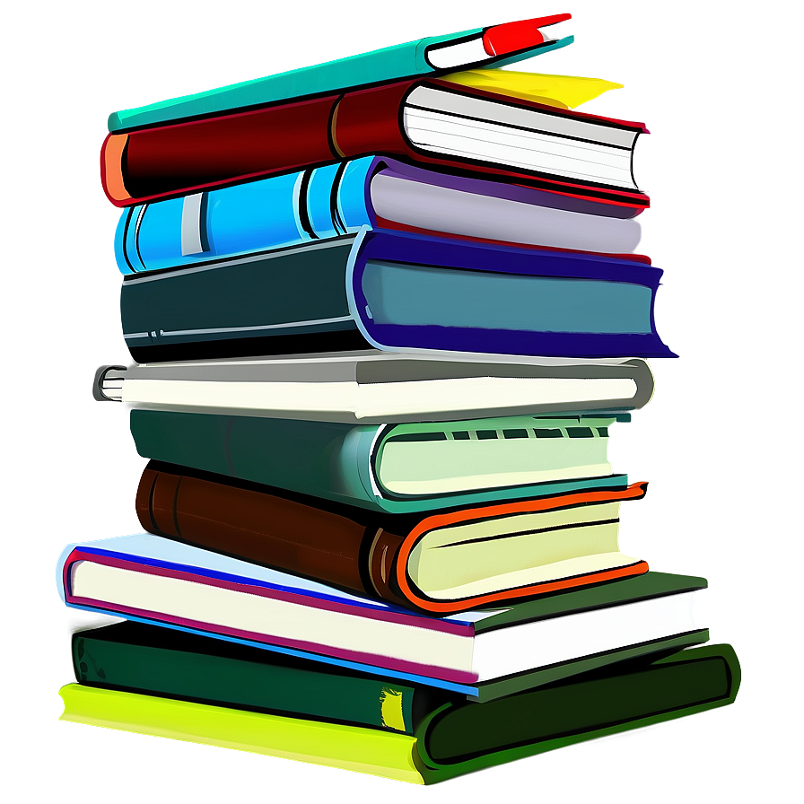 Books Pile Png 05252024 PNG