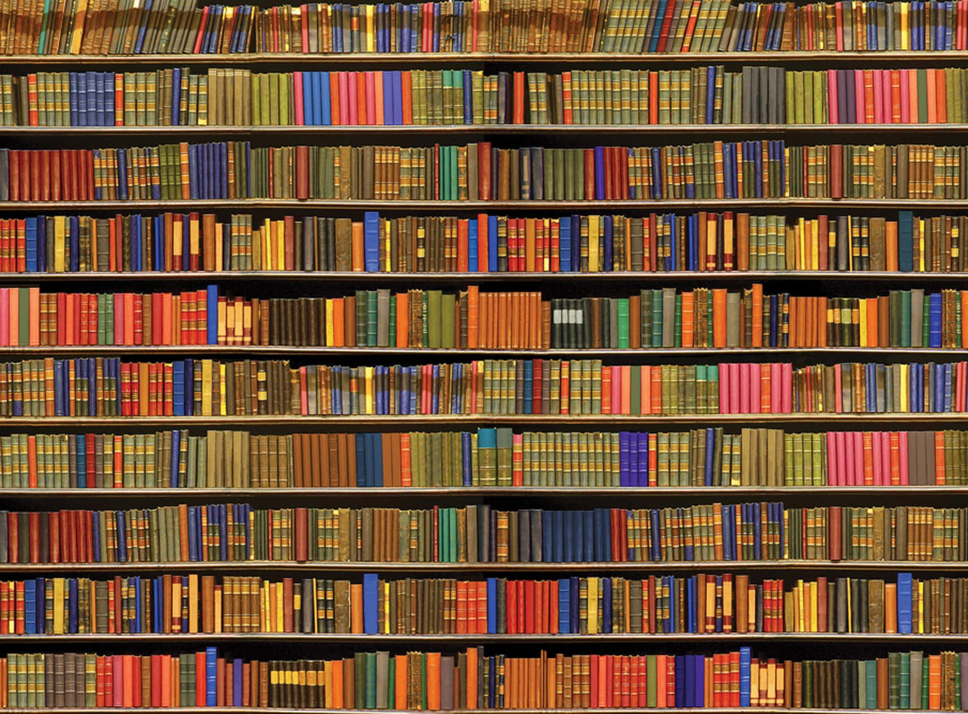 Big Colorful Bookshelf Background For Desktop Computer Background