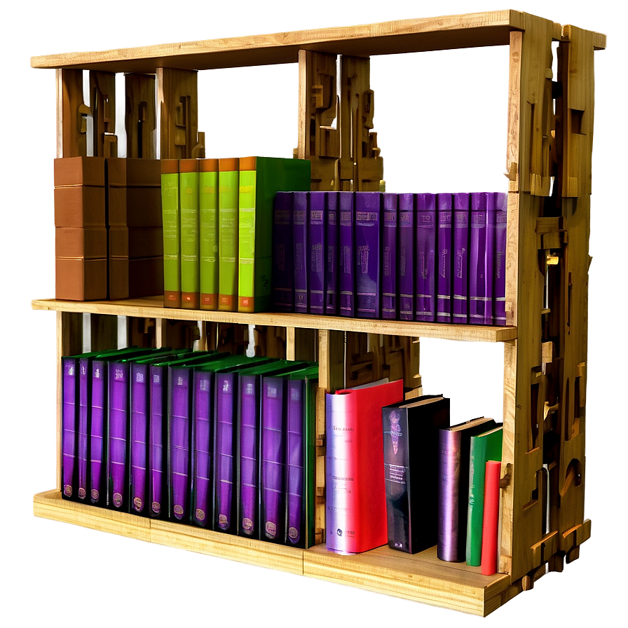 Bookshelf For Textbooks Png 05242024 PNG