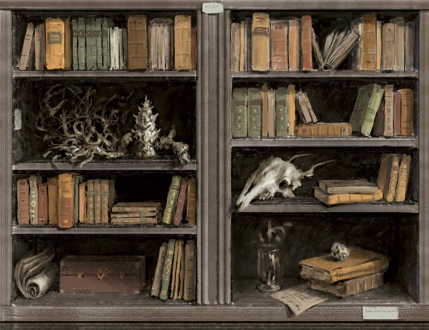 Ancient Medieval Bookshelf Picture