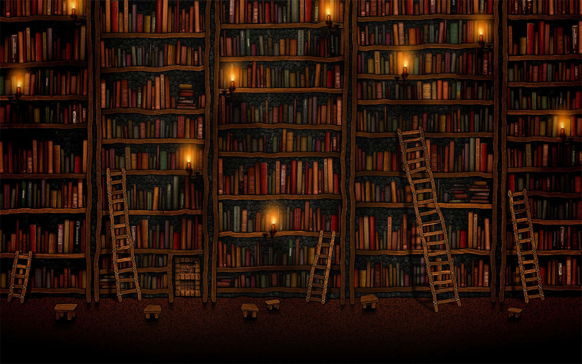 Immaginedi Una Fittizia Vecchia Libreria