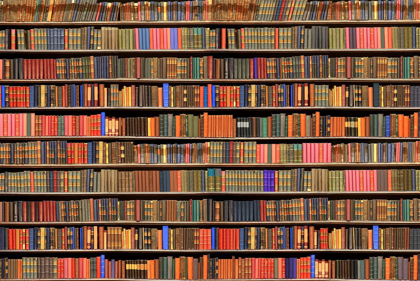 Colorful Bookshelf Picture