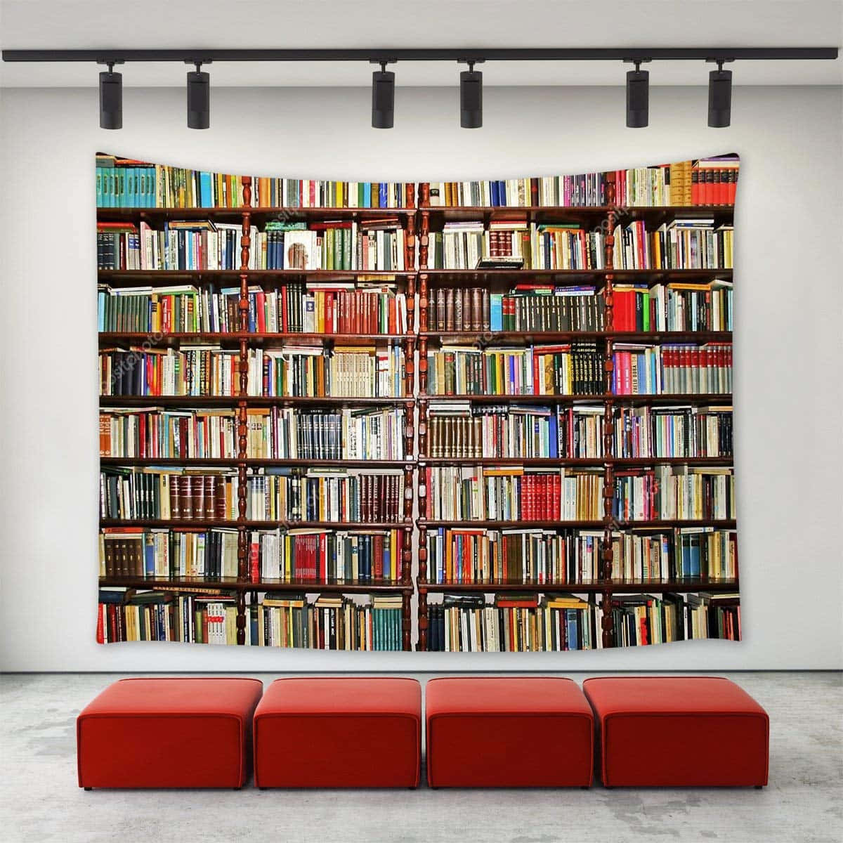 Bookshelf Tapestry Picture