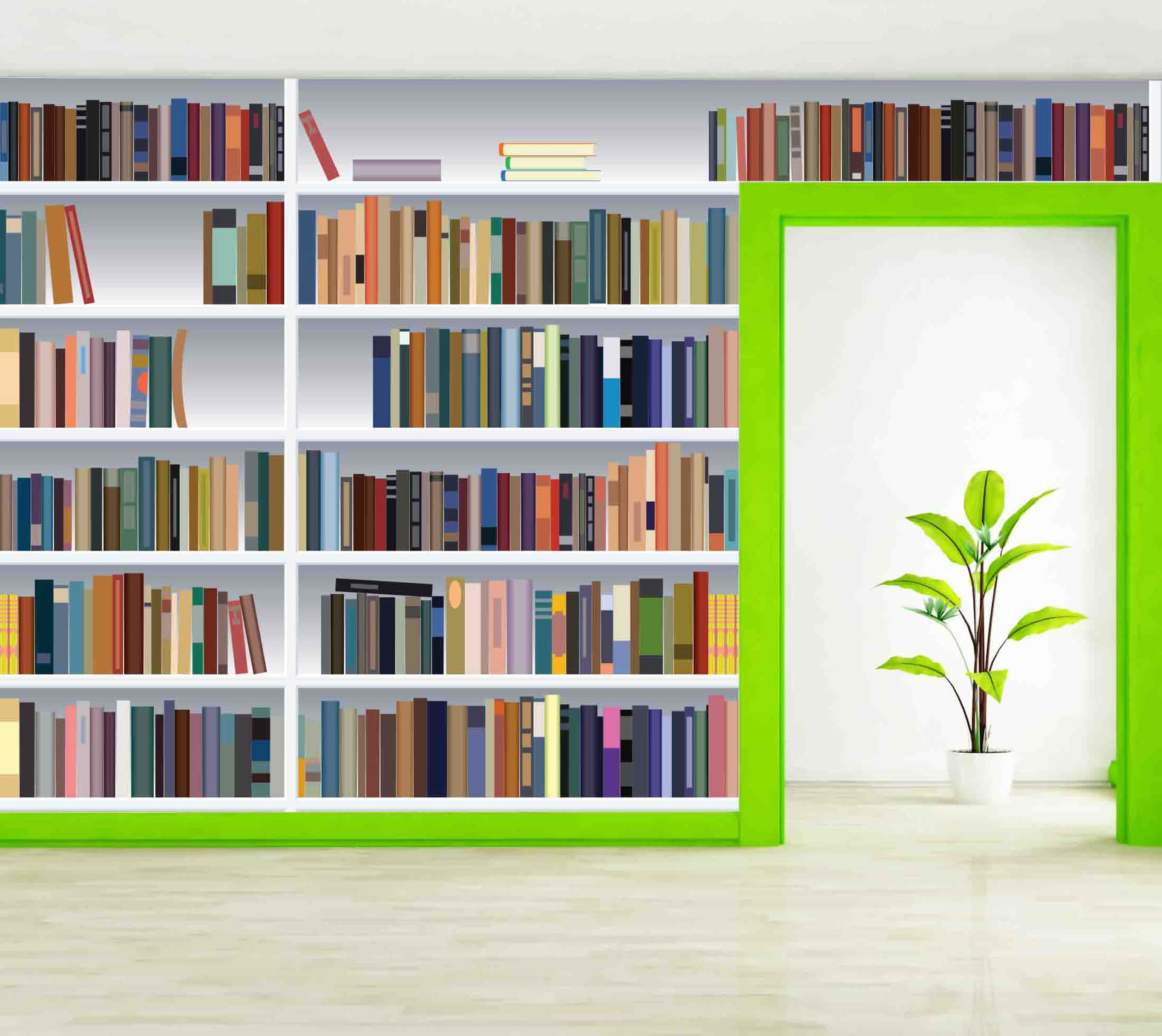 Wall Bookshelf Picture