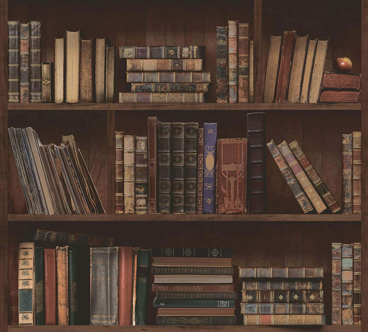Old Books On A Bookshelf Picture