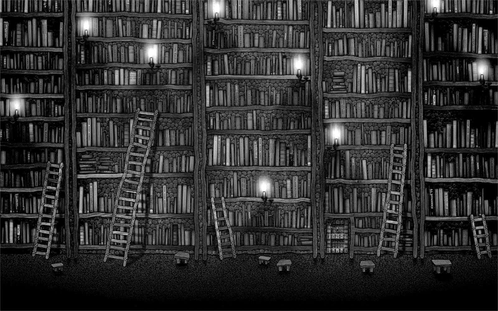Immaginedi Una Libreria Monocromatica