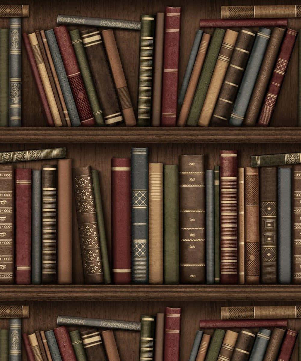 Antique Books From Bookshelf Picture