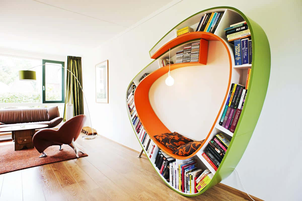 Bookworm Bookshelf Picture