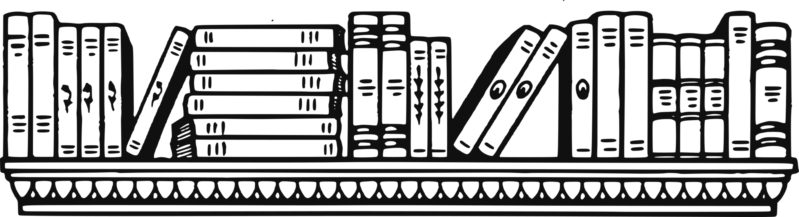 Bookshelf Vector Illustration PNG
