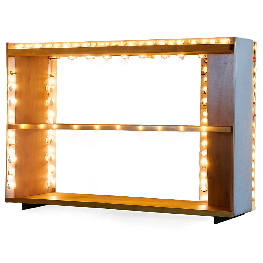 Bookshelf With Lights Png Ioc PNG