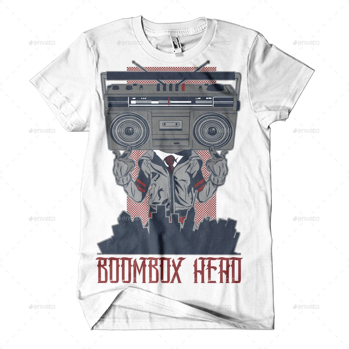 Boombox Head T Shirt Design PNG