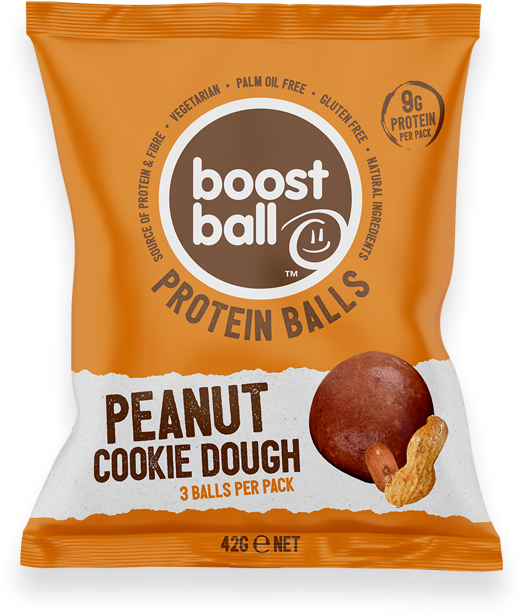 Boost Ball Protein Peanut Cookie Dough Package PNG