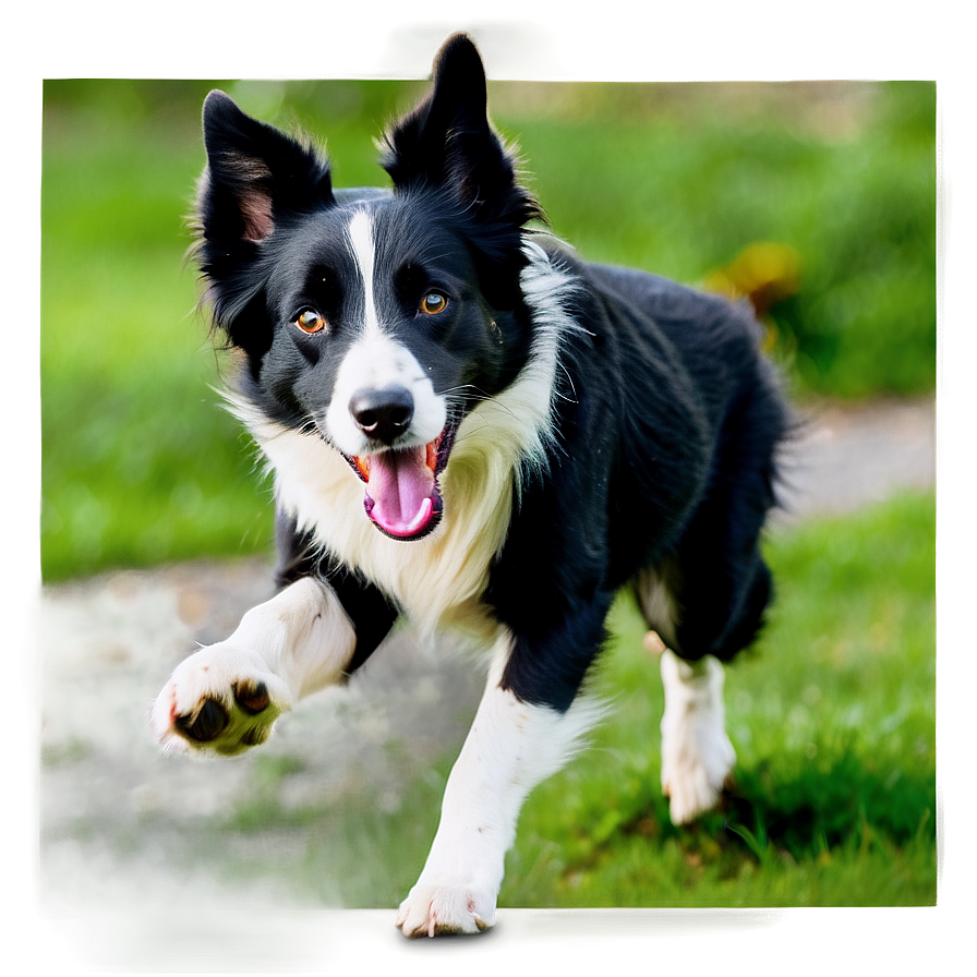 Border Collie Running Png 06132024 PNG