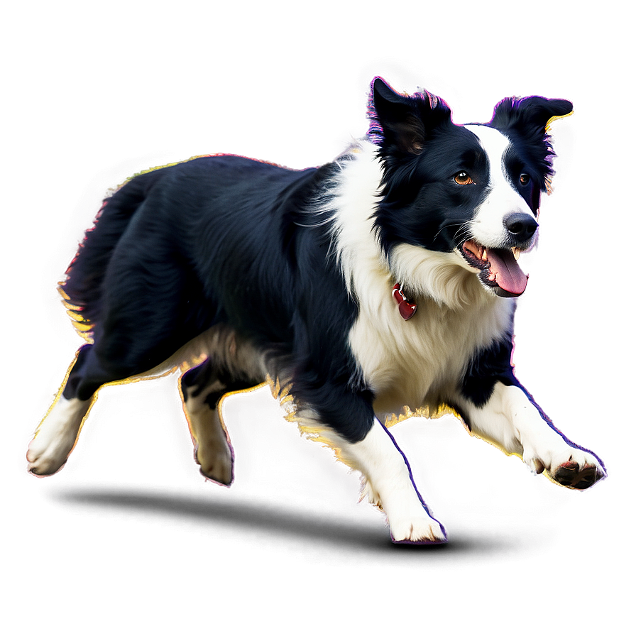 Border Collie Running Png 06132024 PNG