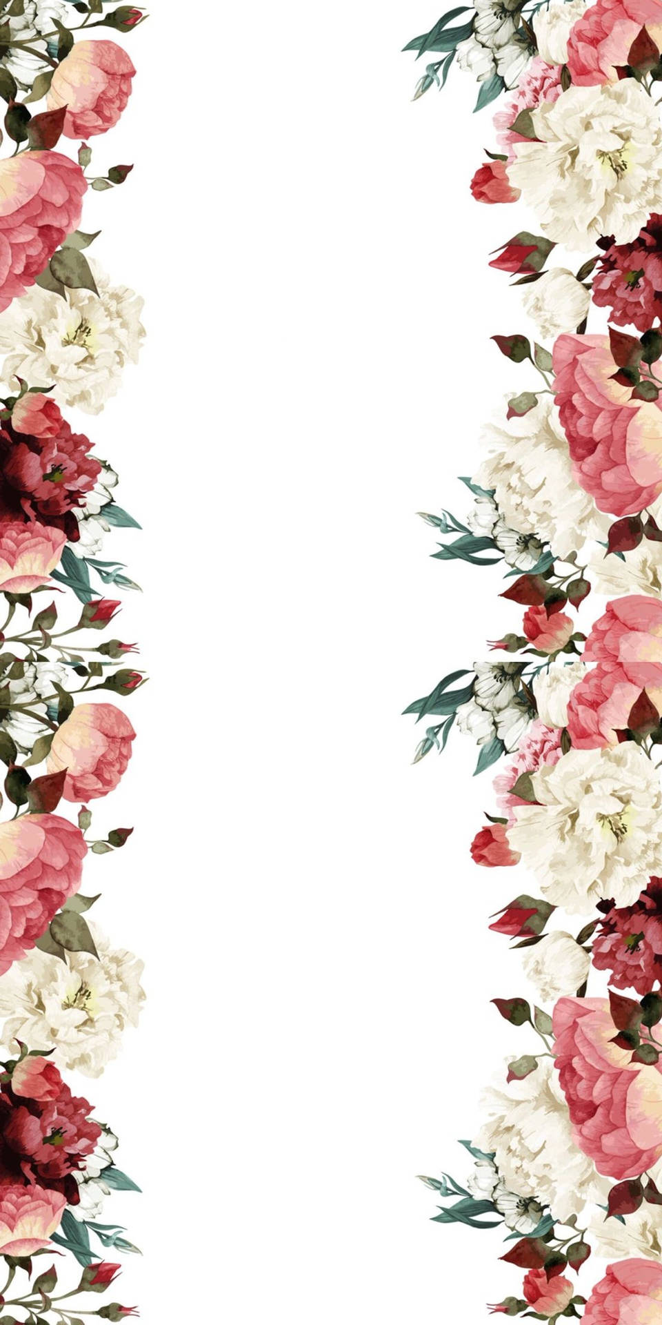 Romantic Flowers Border Background Romantic S Border Background Image  And Wallpaper for Free Download  Flower border Floral wreaths  illustration Flower background wallpaper