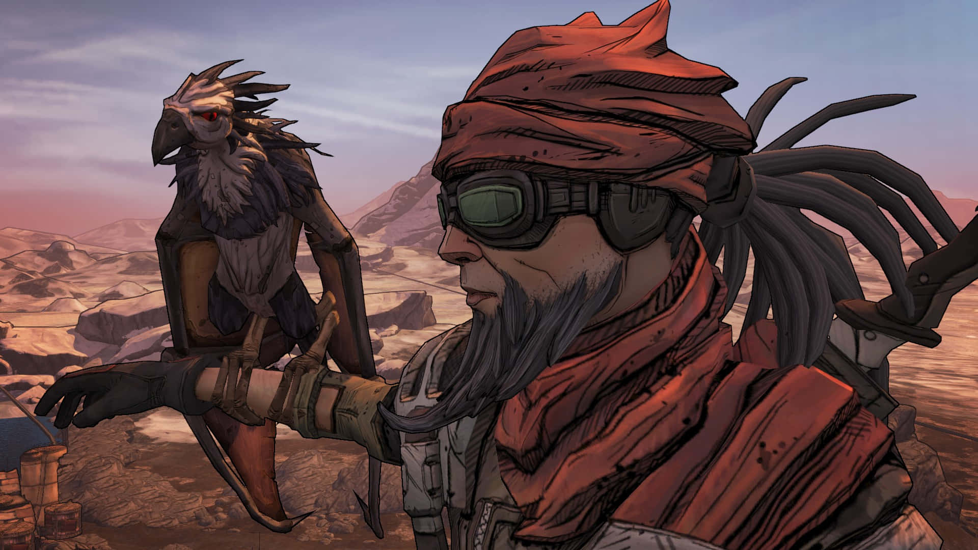 Borderlands action-packed game artwork, featuring iconic gaming characters