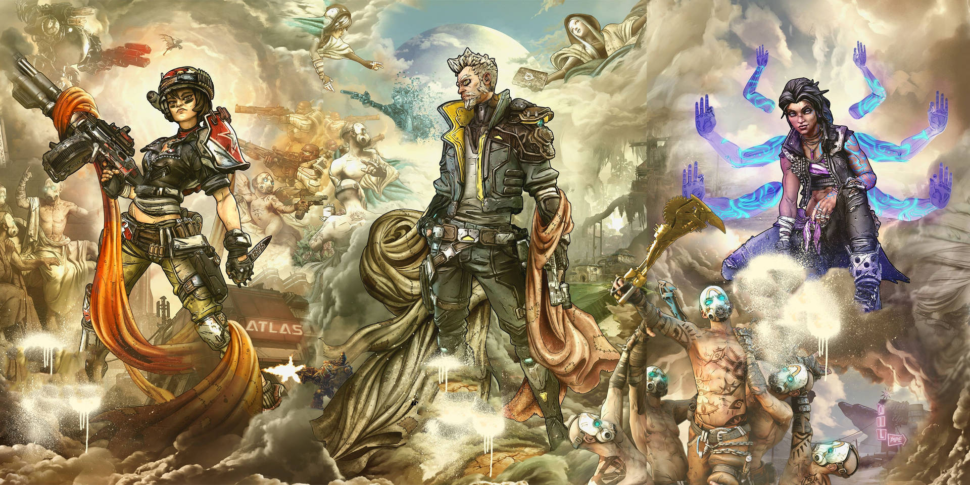Borderlands 3 - Assorted Characters Fan Art Wallpaper