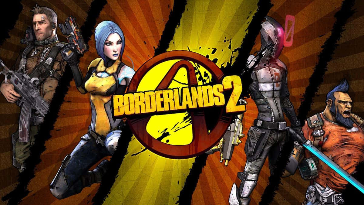 Action-Packed Borderlands Characters Wallpaper Wallpaper