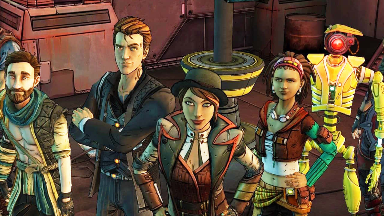 Personajespoderosos De Borderlands Listos Para La Batalla Fondo de pantalla