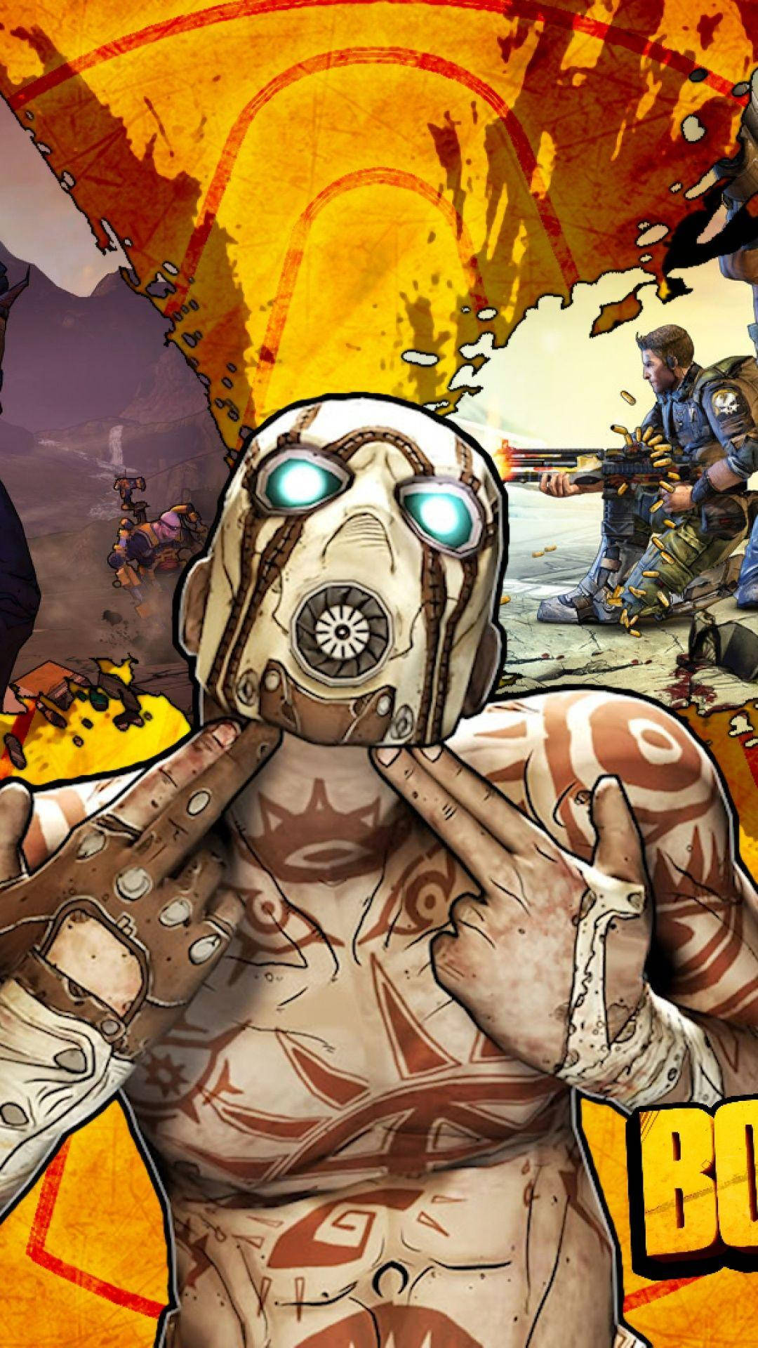 Borderlands Iphone Guy With Mask Wallpaper
