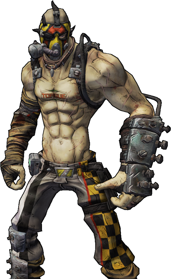 Borderlands Psycho Character Art PNG