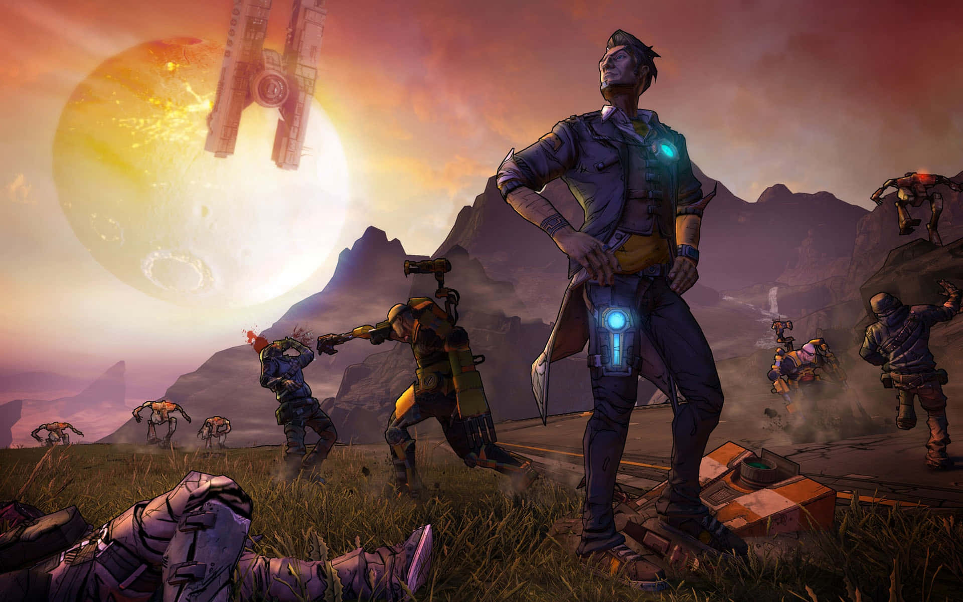 Pahlawan Borderlands2 Di Bawah Serangan Wallpaper