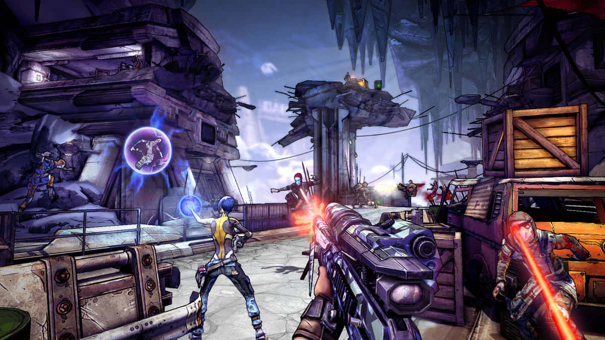 Borderlands2 Intense Gevechtsscène Achtergrond