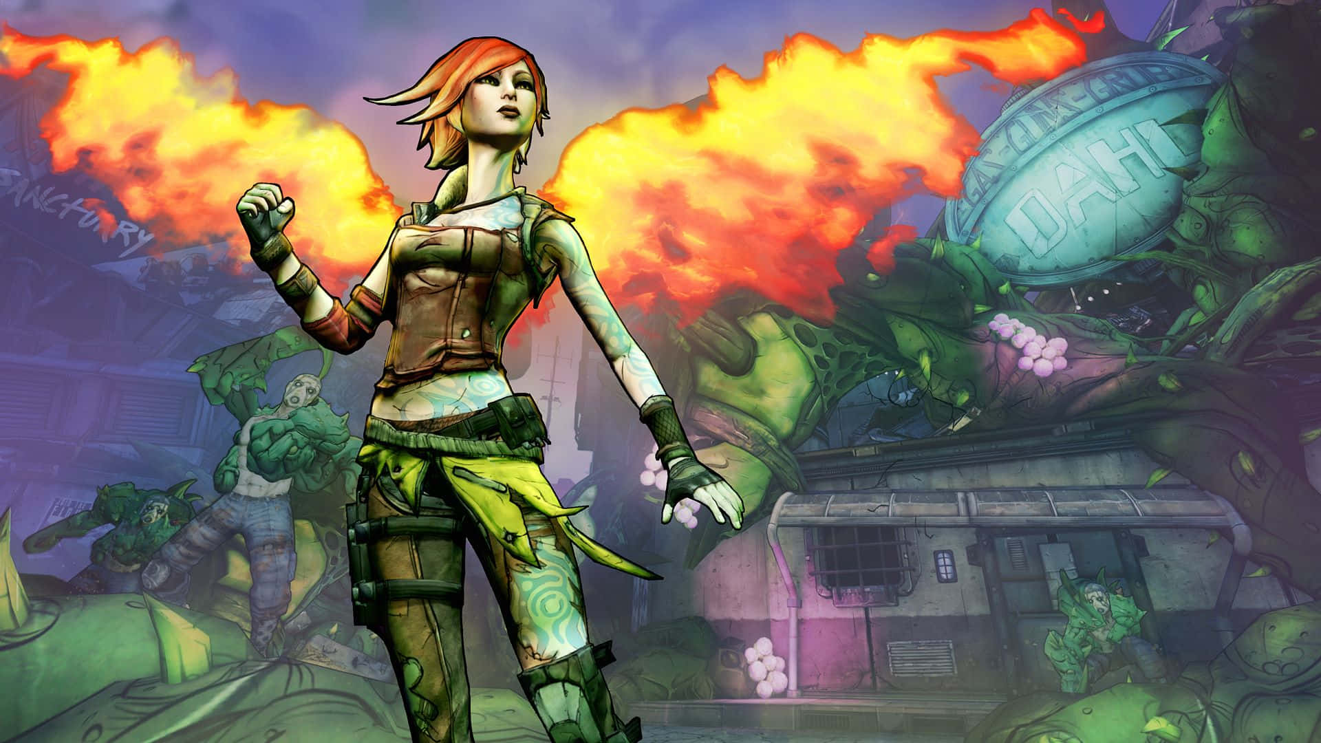 Borderlands2_ Lilith_ Langit Berapi Wallpaper