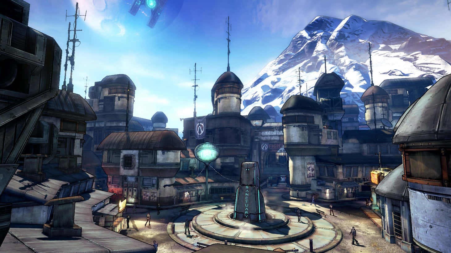 Pemandangan Kota Sanctuary Borderlands2 Wallpaper