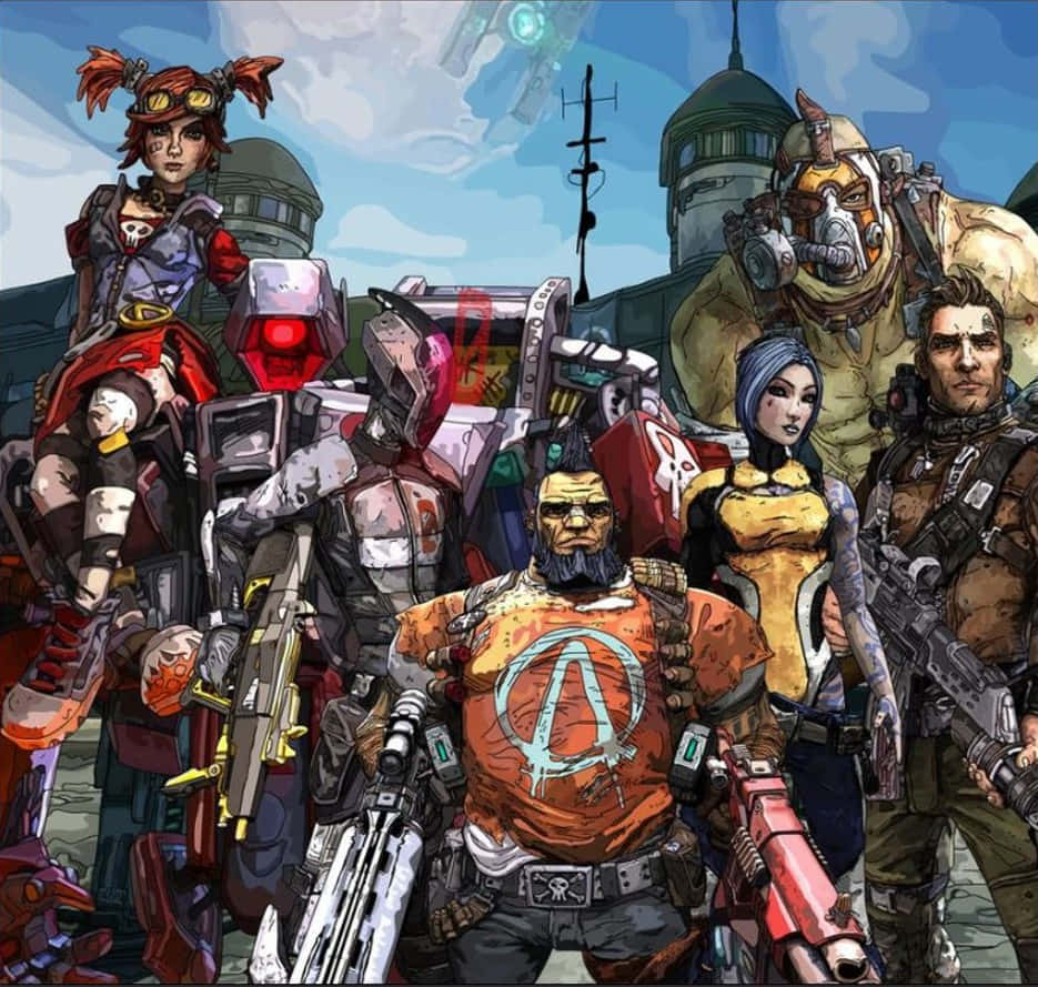 Pemburu Vault Borderlands2 Berkumpul Wallpaper