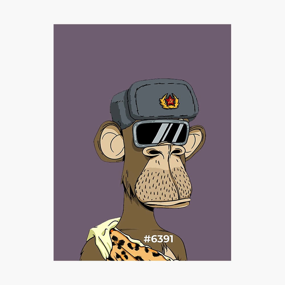 A Monkey Wearing Sunglasses And A Leopard Print Wallpaper