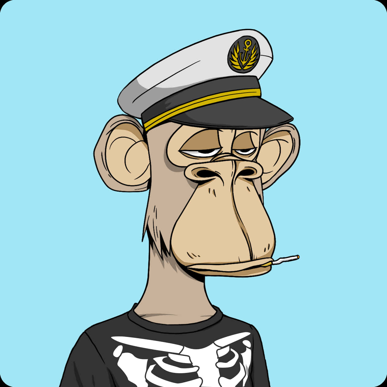 Bored Ape Yacht Club Skeleton Shirt Background