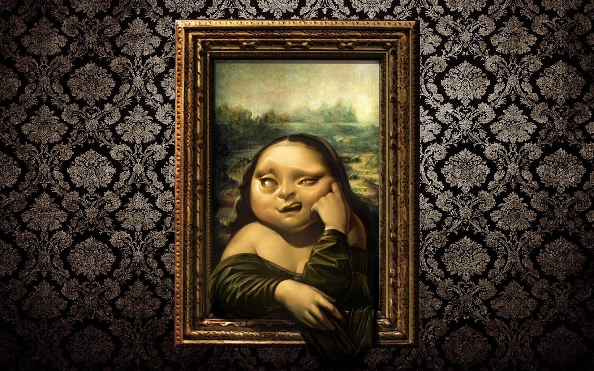 Chataarte De Mona Lisa. Papel de Parede