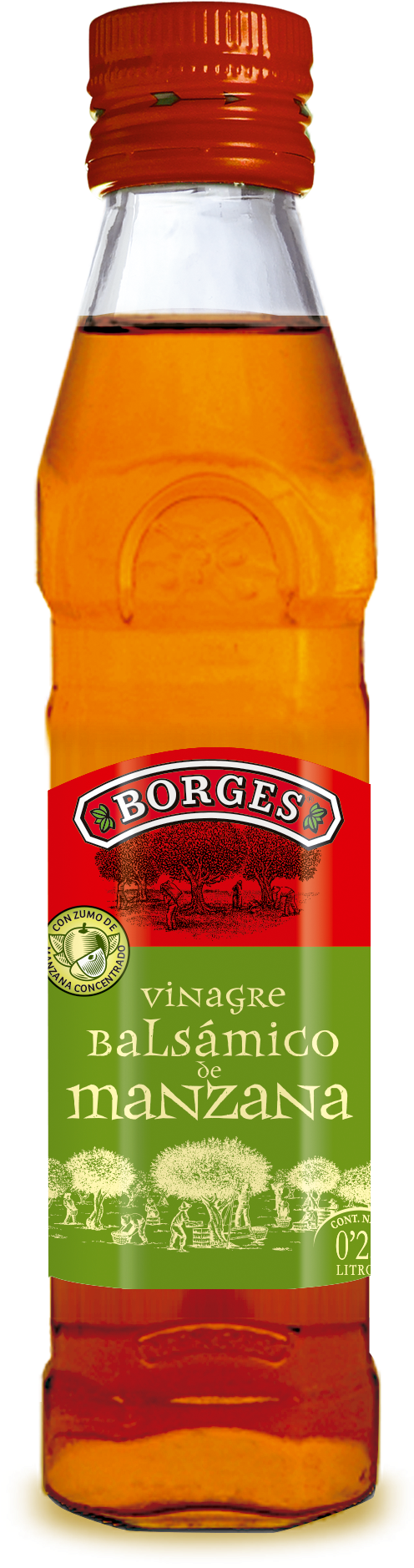 Borges Apple Balsamic Vinegar Bottle PNG