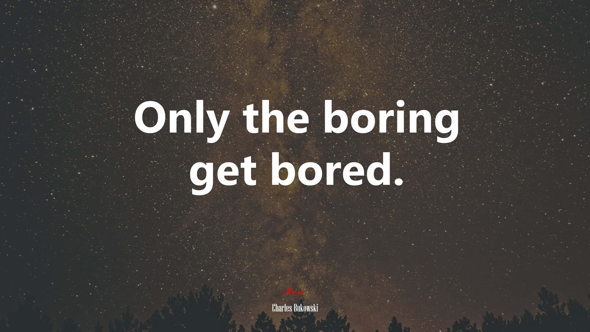 Only The Boring Get Bored Wallpaper