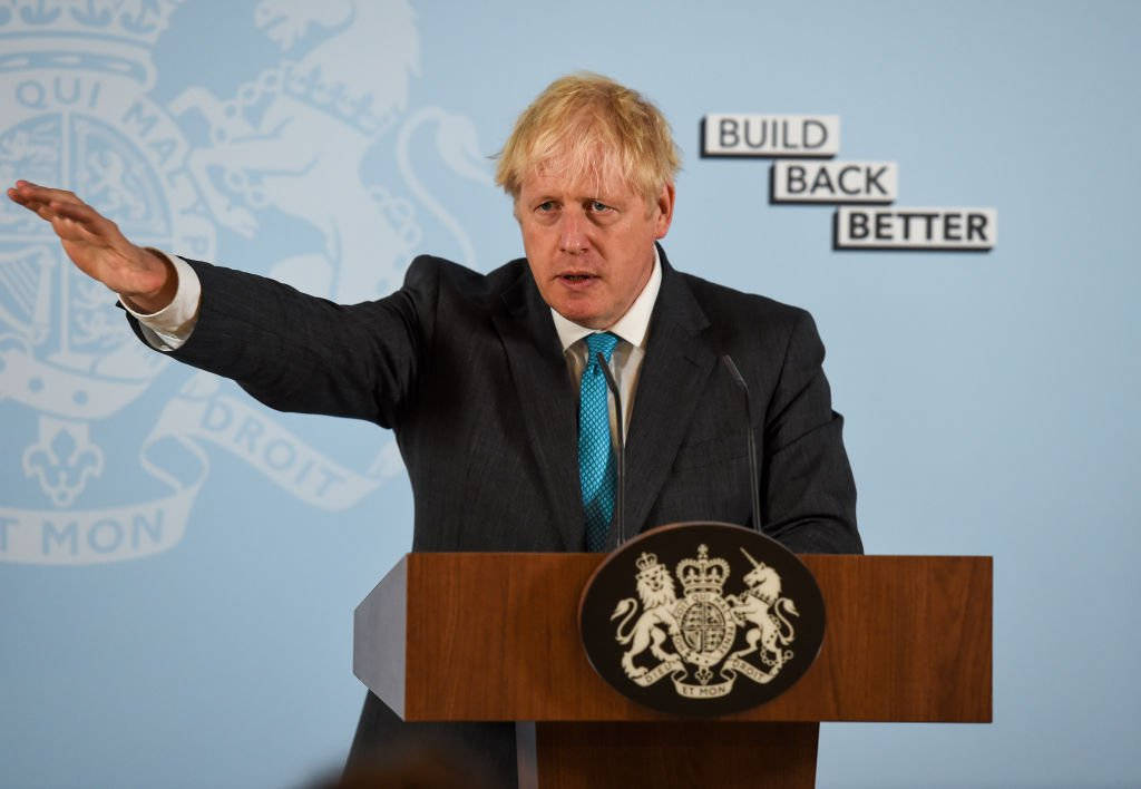 Boris Johnson Raising His Arm Wallpaper