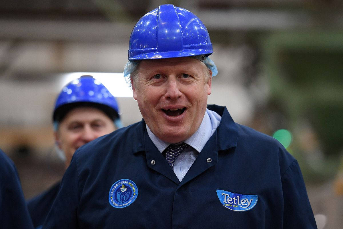 Boris Johnson With A Hard Hat Wallpaper